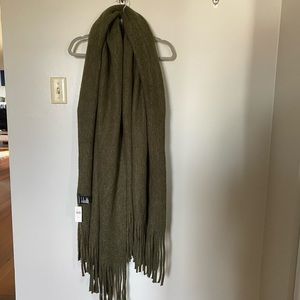 Anthropologie Green Blanket Scarf